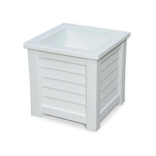 Mayne 5866-W Lakeland Planter， 16x16， White