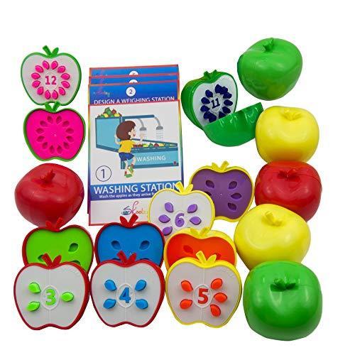 Skoolzy Counting Toddler Games - STEM Apple Factory Learning Toys for 3 Yea