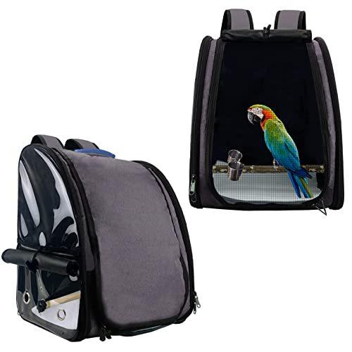 GABraden 最大12%OFFクーポン Bird Carrier Backpack Travel Parrot with Portable Bag Cage Stand 割引クーポン a