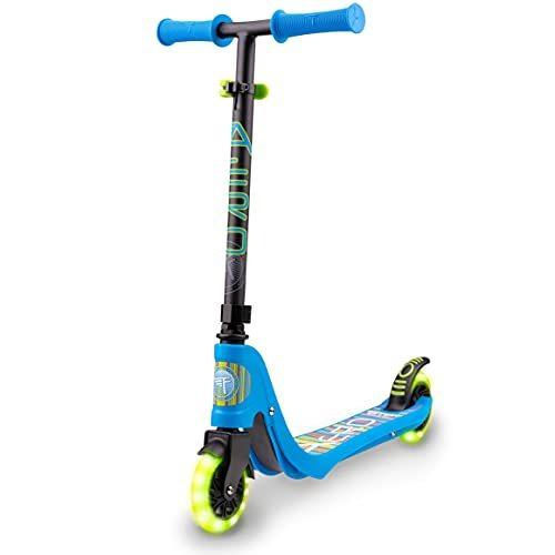 Flybar Aero Micro Kick Scooter for Kids， Pro Design with 2 Electric LED Whe