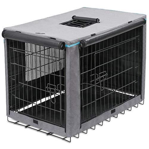 新品／翌日出荷 XZONE ペット屋内/屋外 ドッグクレートカバー ポリエステルクレートカバー 丈夫な防風犬小屋カバー ワイヤー ドッグ