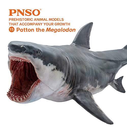 PNSO 先史時代の動物モデル メガロドンのパットン (ビッグホワイト