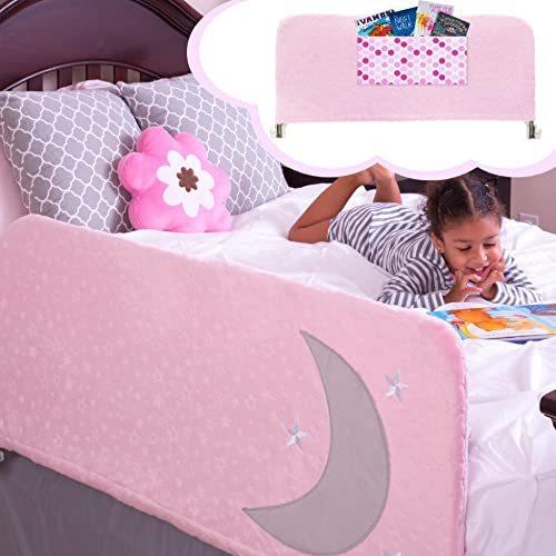 Premium Bed Rail for Toddlers Includes Beautiful Cover with Inside Pocket