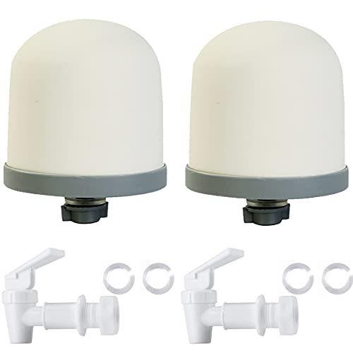 HUI NING Replacement Ceramic Dome Water Filter and Faucet Kit for Counterto