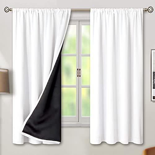 BGment Thermal Insulated 100% Blackout Curtains for Bedroom with Black Line