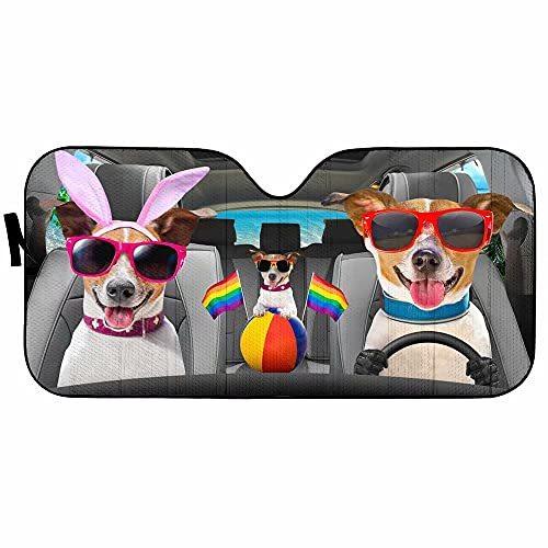 日本人気超絶の Vacaton To Swimming Pet Dog Driver 車用サンシェード フロントガラス用 面白い動物 オートフロントウィンドウ フロン 日よけ サンシェード Www Gatorheatandair Com