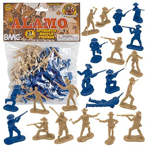 BMC The Alamo Plastic Army Men Texas vs. Mexico 37pc Soldier Figures