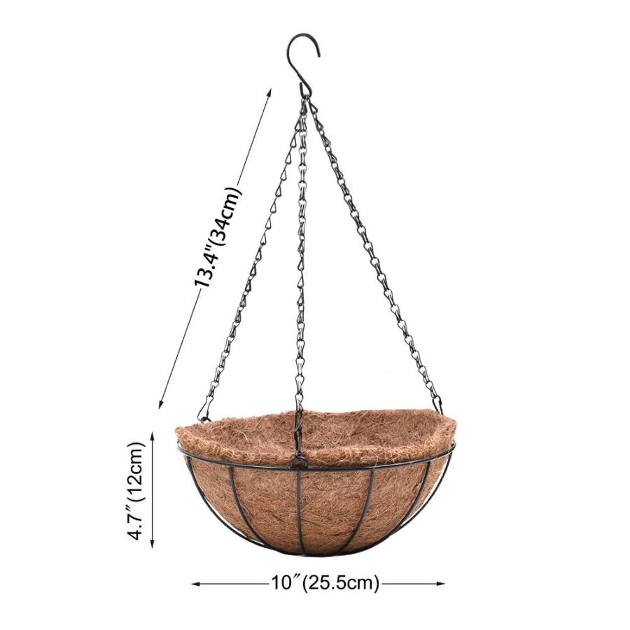 割引を販売 LUCCK Hanging Planters?Basket Set of 3 Hanging Flower Pots 10 Inch Chain Ro