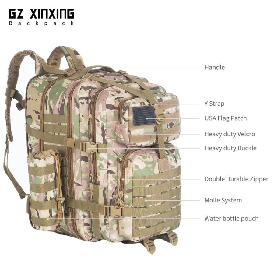 GZ XINXING 64L ラージ 3日分 MOLLE アサルトパック ミリタリー タクティカル アーミー バックパック バグアウトバッグ リュック｜pinkcarat｜04