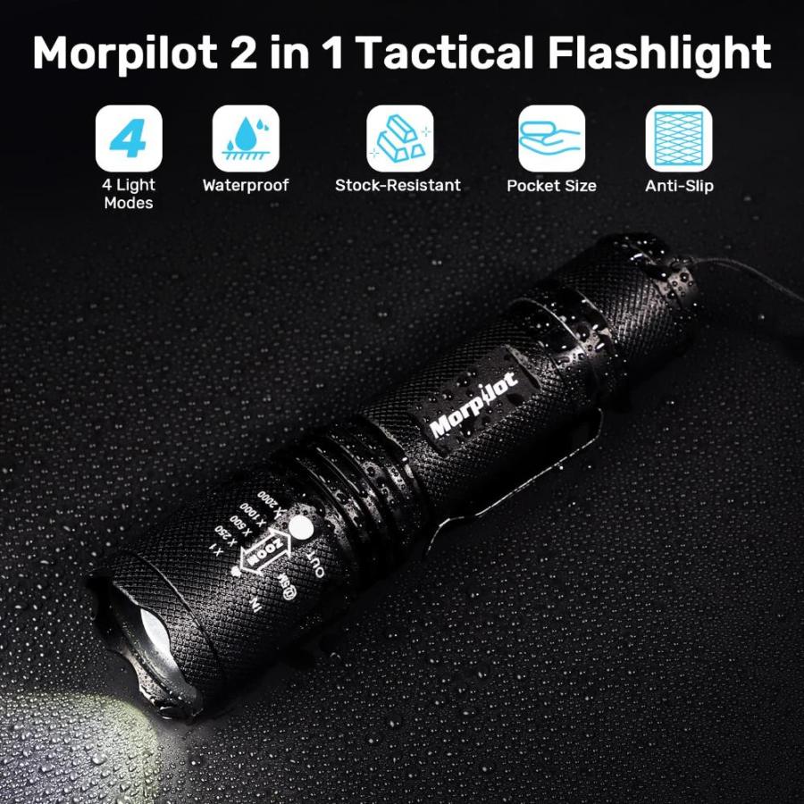 Blacklight Flashlights, Morpilot 2 in 1 LED Flashlights with 500LM Highligh｜pinkcarat｜02