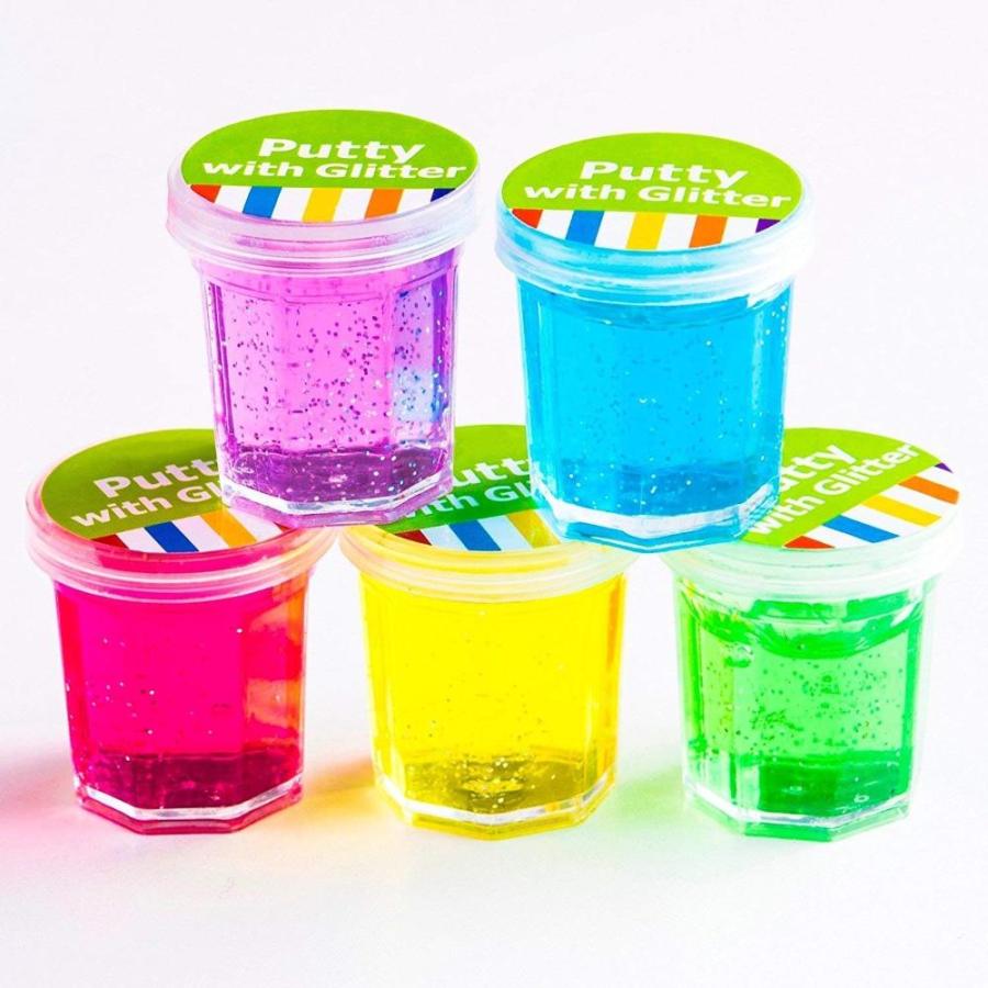 Kicko　Mini　Putty　with　Glitter　Assorted　Pack　Color　Neon　96　Sludge　Educat