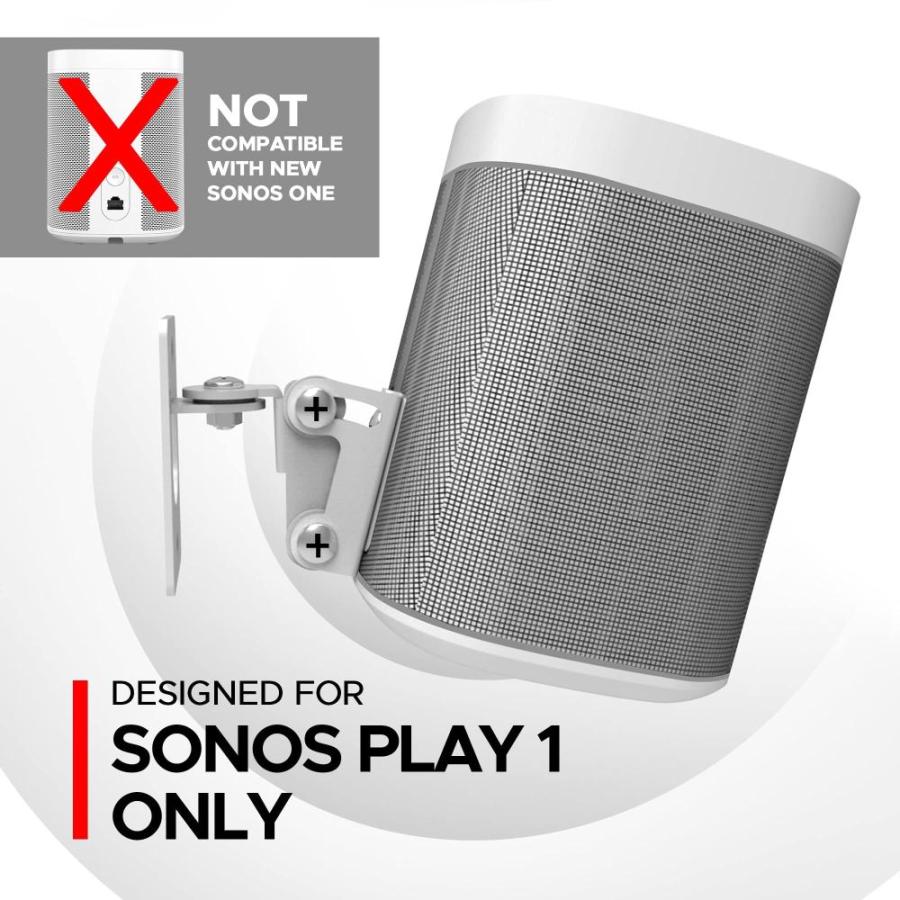 Sound Bass スピーカーブラケット SONOS PLAYシリーズ用 イギリスで設計 PLAY 1 TWIN ホワイト PLAY1-TWIN-W｜pinkcarat｜02