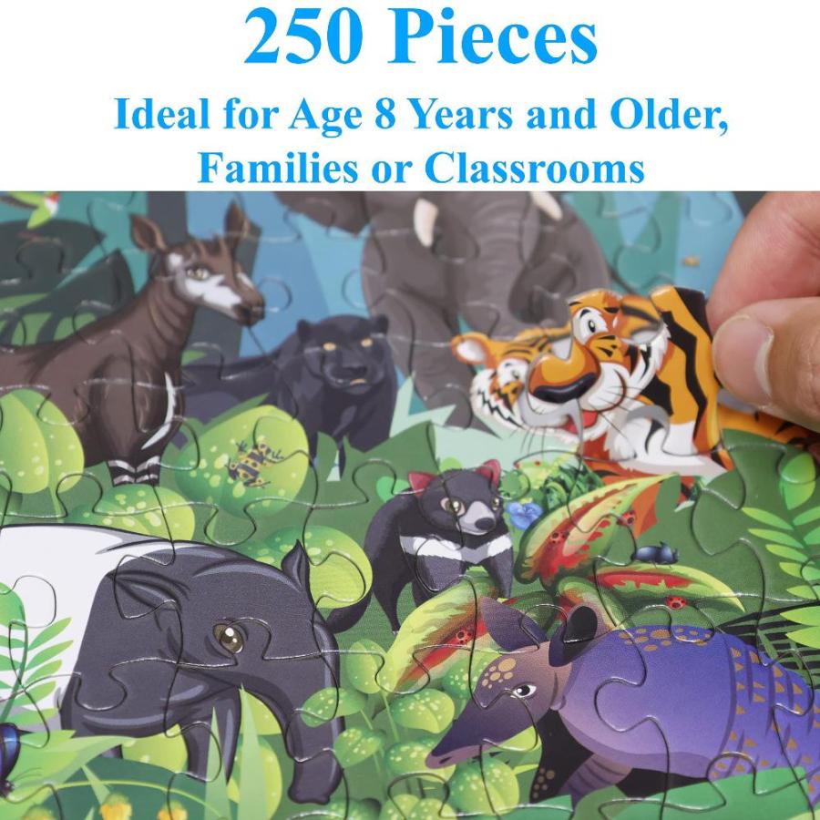 Think2Master Colorful Rainforest Jungle 250 Pieces Jigsaw Puzzle Fun Educat｜pinkcarat｜02