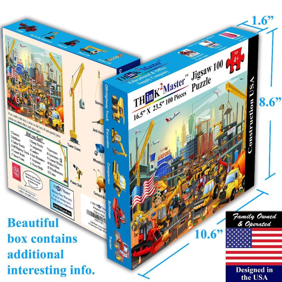 Think2Master Construction in New York City, USA 100 Pieces Jigsaw Puzzle Fu｜pinkcarat｜03