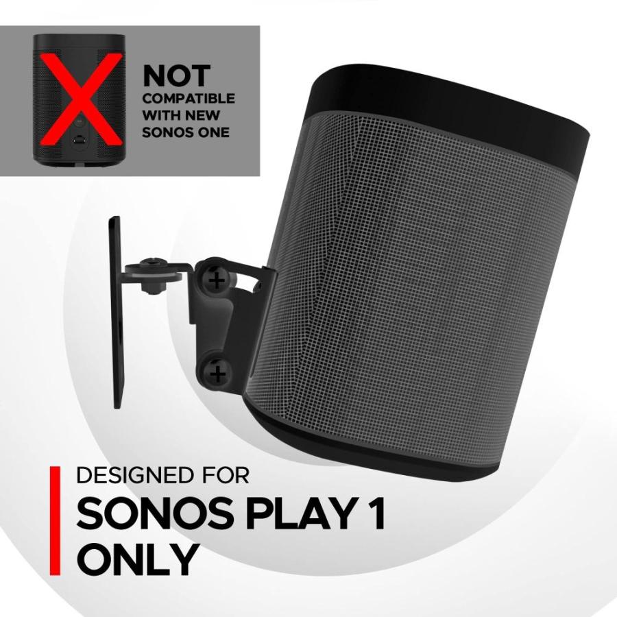 Sound Bass スピーカーブラケット SONOS PLAYシリーズ用 イギリスで設計 PLAY 1 ブラック PLAY1-B｜pinkcarat｜02