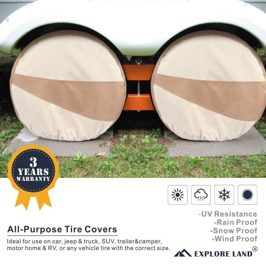 Explore　Land　Tire　Covers　Protector　Pack　Tire　Truck,　Tough　Wheel　for　SUV