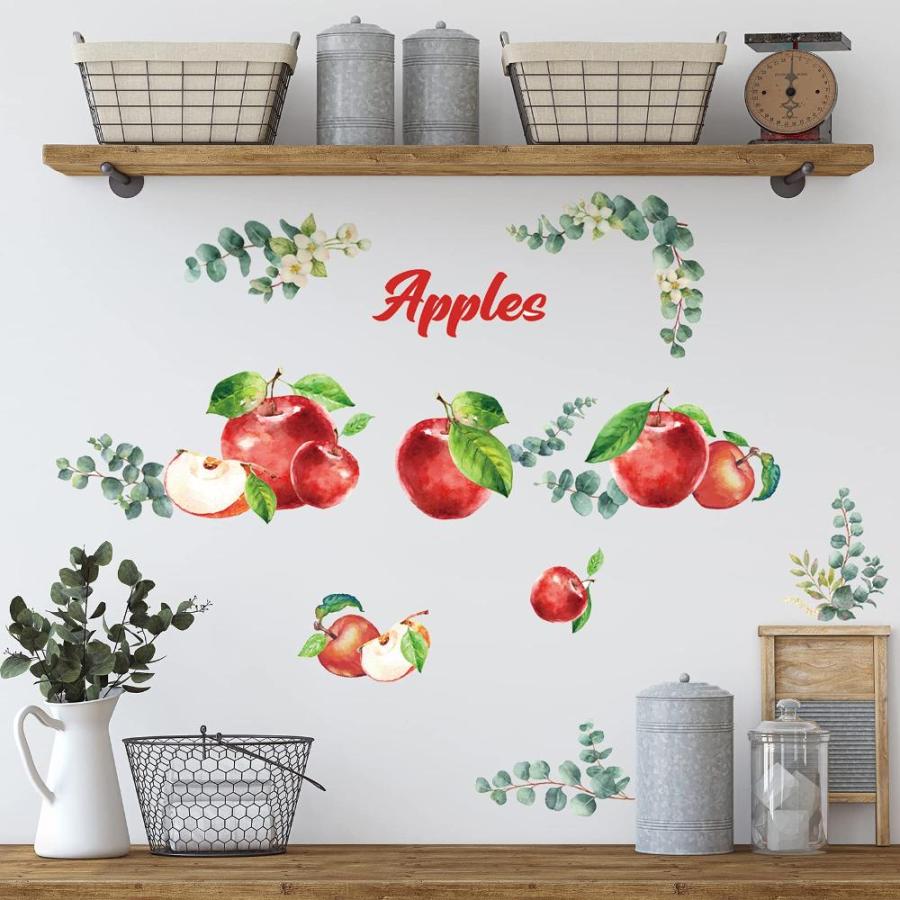 Lemon Wall Decals Apple Fruit Wall Stickers Peel and Stick Strawberry Orang｜pinkcarat｜04