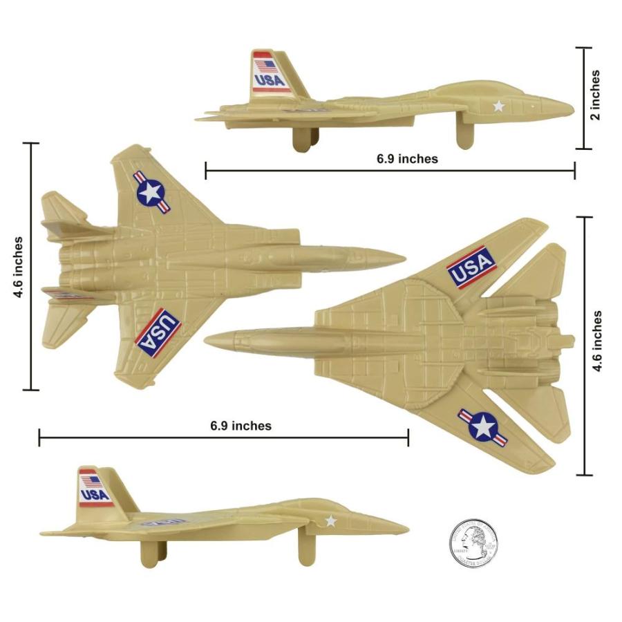 TimMee Plastic Army Men Combat Fighter Jets - 4pc Tan Airplanes Made in USA｜pinkcarat｜02