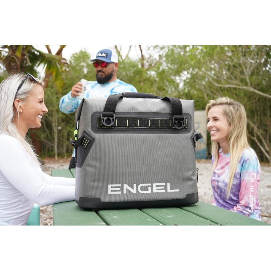 新品未使用 Engel HD20-LG レッド ライトグレー ソフトサイド 22クォート クーラーバッグ 高耐久 レッド クーラーボックス、保冷剤 
