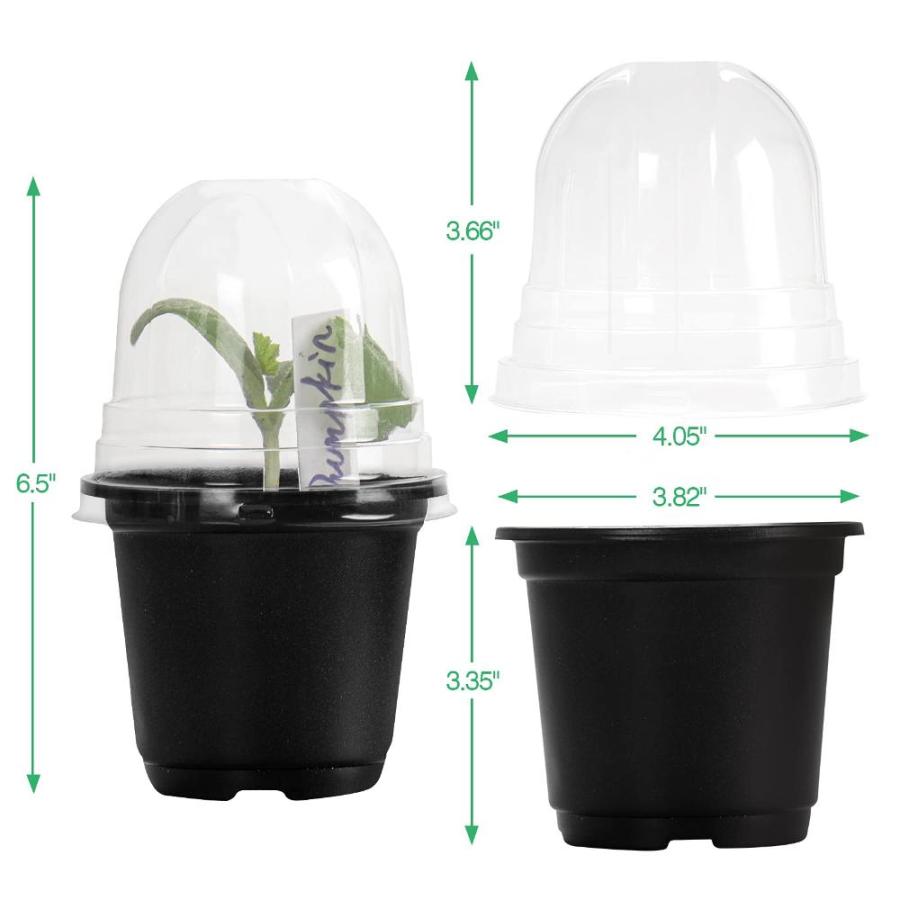 総合ランキング1位 Bonviee Plant Nursery Pots with Humidity Domes， 30 Sets 4 Inch Soft Nursery