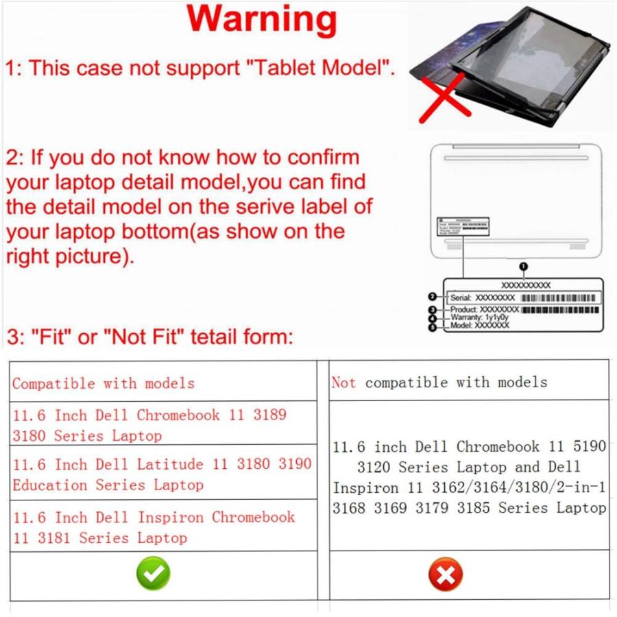 Alapmk 保護ケースカバー 11.6インチ Dell Chromebook 11 3189 3180/Inspiron Chromebook 11｜pinkcarat｜02