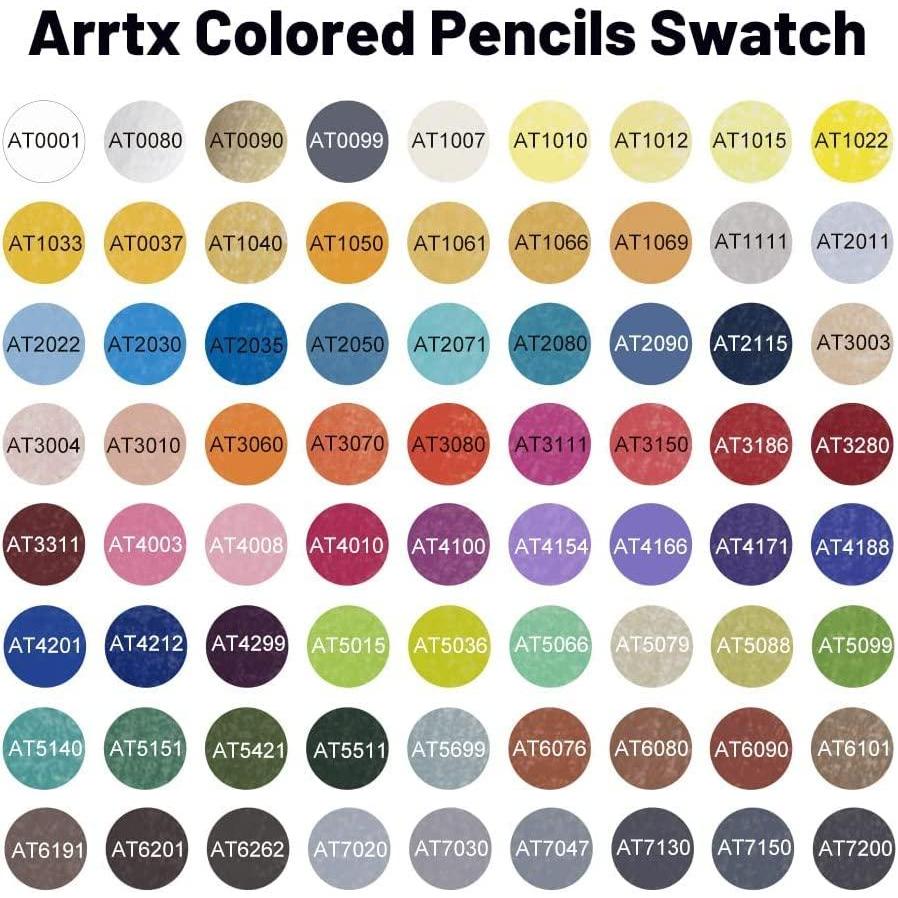 Arrtx 72色鉛筆 ポール・ルーベンス アーティストスケッチブック付き 色鉛筆 大人の塗り絵 スケッチ用 描画用鉛筆 豊富な顔料付き｜pinkcarat｜04