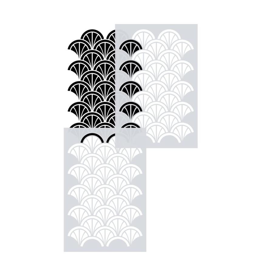GSS Designs 大型 モダン アールデコ アーチ壁ステンシル ペイント用 16x24インチ - 幾何学模様 シンプルなパターン 壁ステンシル｜pinkcarat｜03