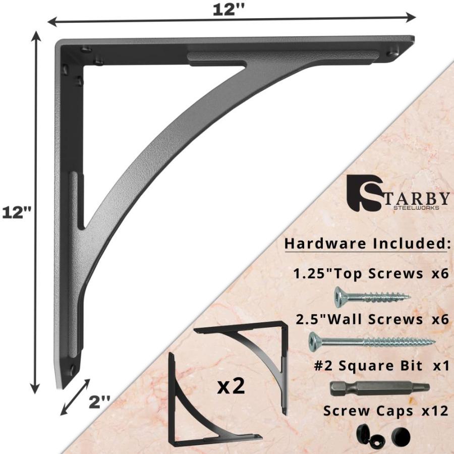 Starby　Sullivan　Heavy　Corbels,　Shelf　Fireplace　Duty　Mantel　Steel　Brackets