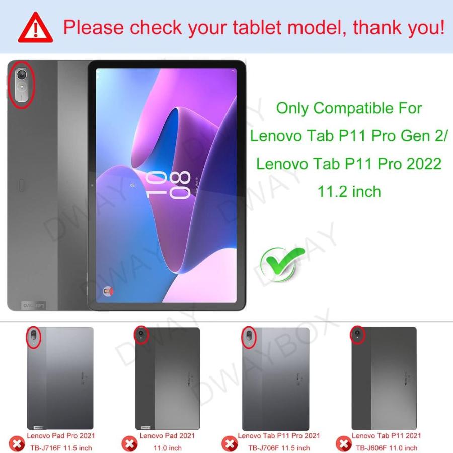 DWaybox Lenovo Tab P11 Pro Gen 2 / Tab P11 Pro (第2世代) 11.2インチ用ケース 三つ折り スリム｜pinkcarat｜02