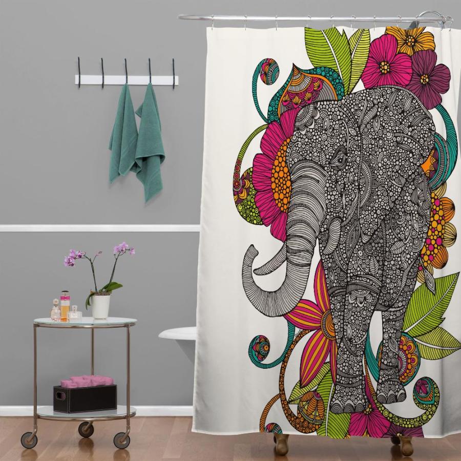 DENY Designs Valentina Ramos Ruby The Elephant Shower Curtain by