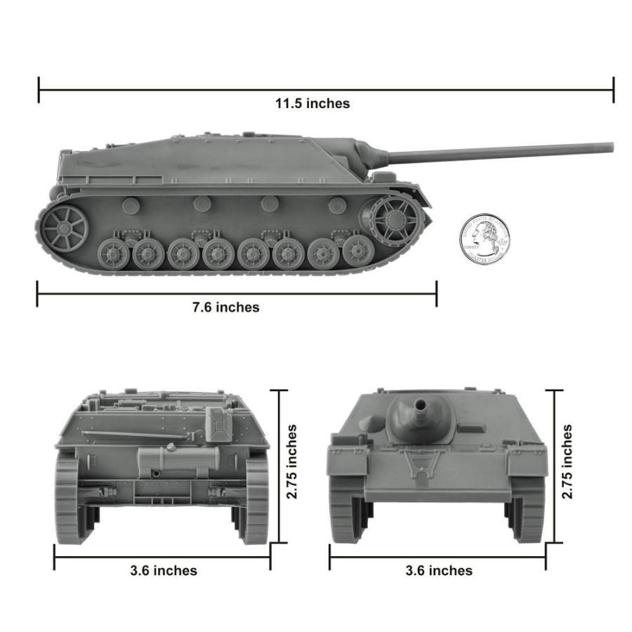 BMC WW2 German Jagdpanzer IV Tank Destroyer - Gray Plastic Army Men Vehicle｜pinkcarat｜02