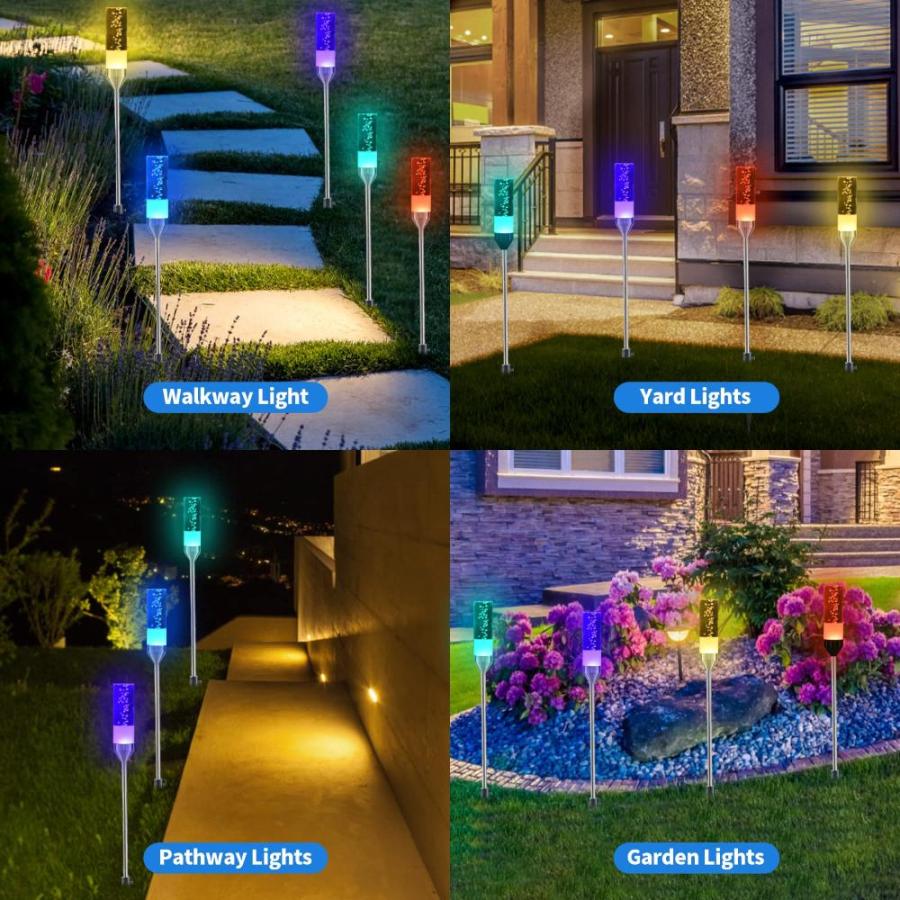 送料無料当店人気商品 Outdoor Pathway Lights 16 Color Changing Garden Lights Connectable 12V Low
