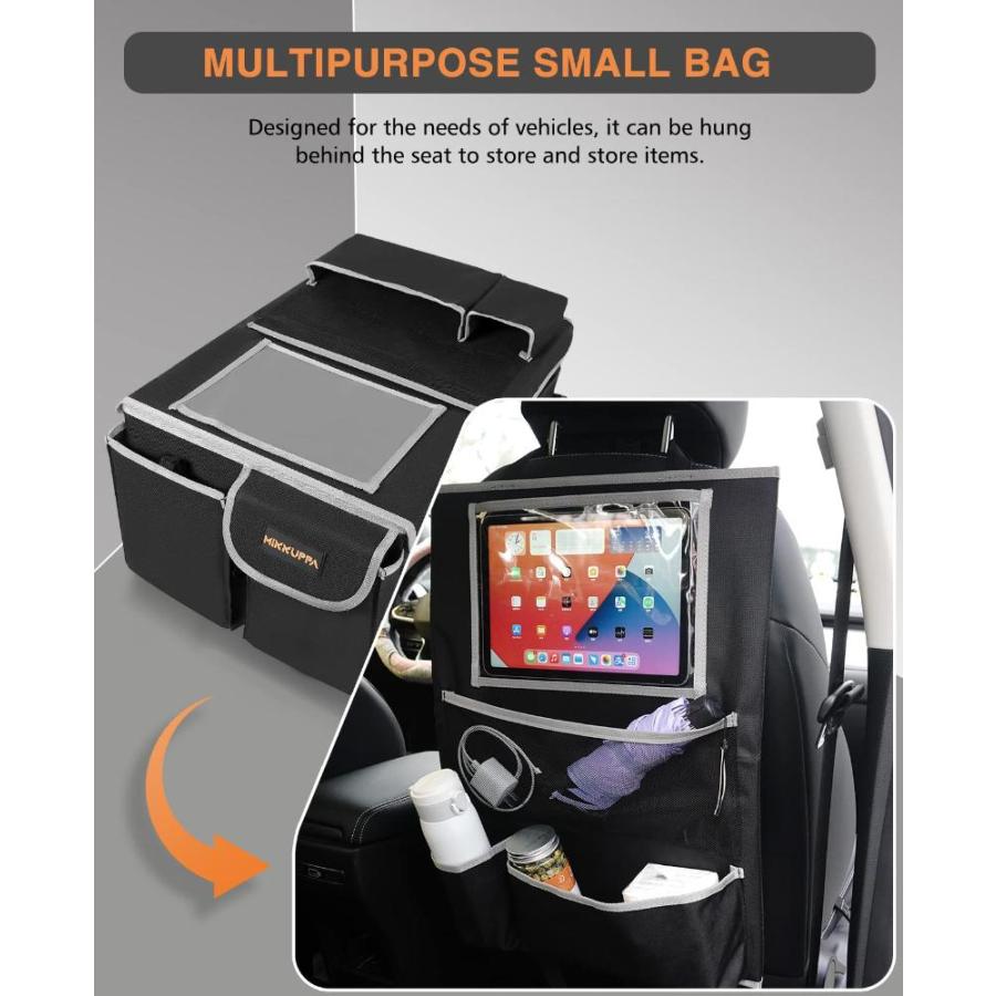 MIKKUPPA　Car　Trunk　with　Seat　Touch　Back　Organizer　Scre　with　Protector　Lid