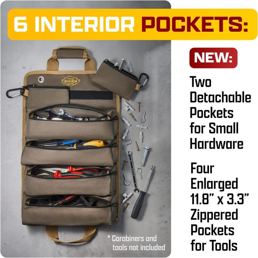長期保証 The Ryker Bag Tool Organizers - Small Tool Bag With Detachable Pouches， Hea