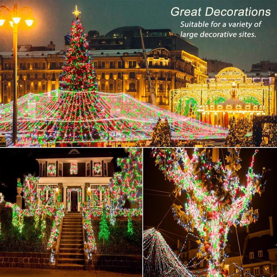 Hezbjiti Christmas Lights Outdoor Decorations Red Green 403FT 1000LED Super｜pinkcarat｜04