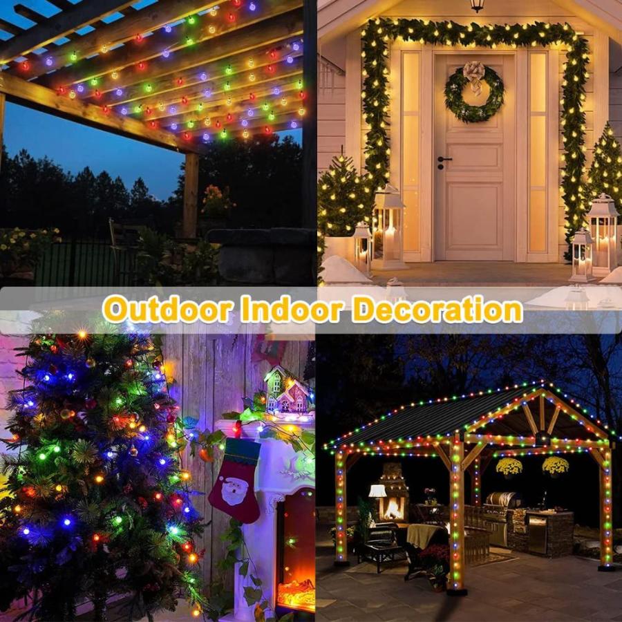 芸能人愛用 HegangNiu Smart Christmas Lights Outdoor 45.5Ft 48 LED， Smart Voice and WiF