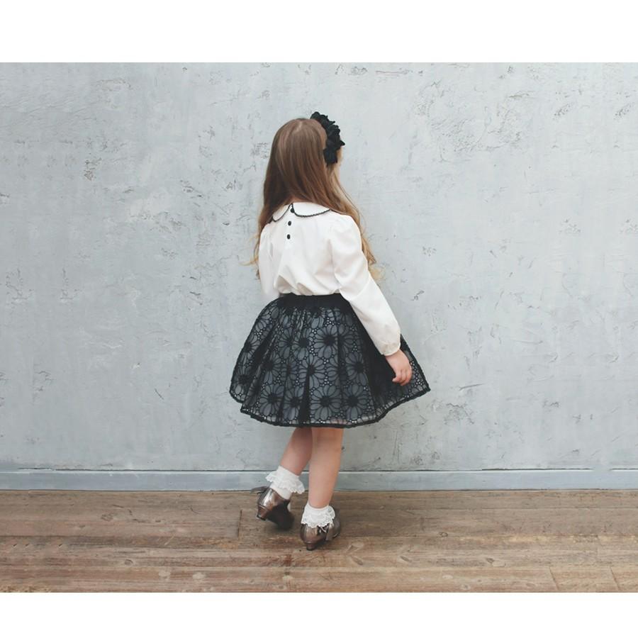 rora モイナブラウスとスカートセット セレモニー 入学式 卒園式 120cm arisana ブラウス シャツ 子供 白【メール便可】キッズブラウス