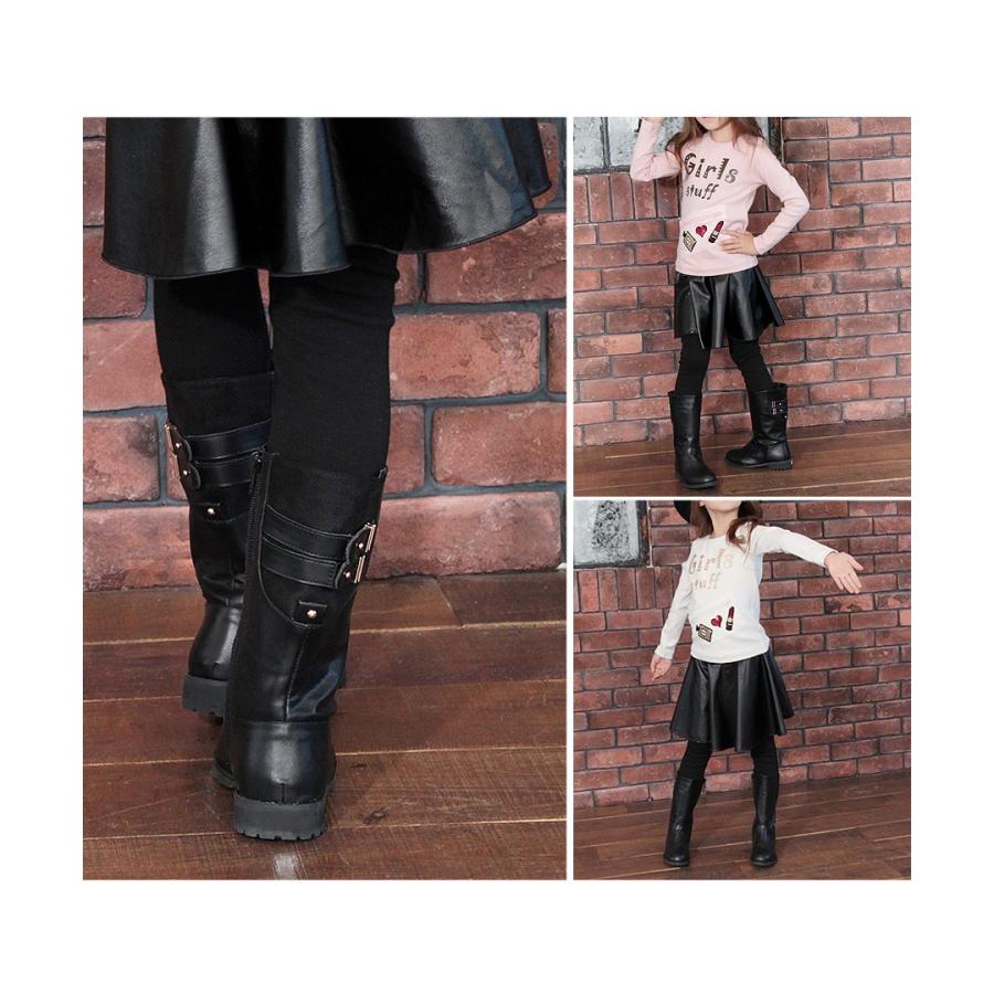 子供靴 ロングブーツ ブーツ キッズ シューズ 靴 女の子 ジュニア あったか おしゃれ 可愛い 人気 フォーマル カジュアル 黒 ブラック ブラック ロングブーツ Rora 通販 Yahoo ショッピング