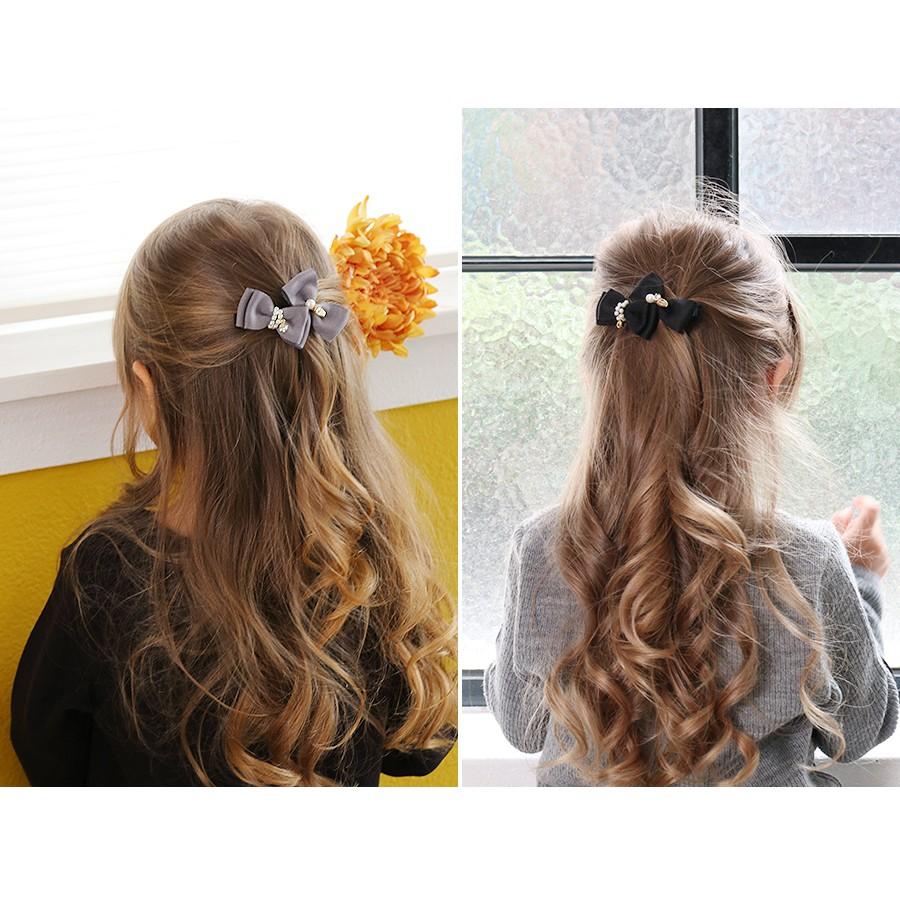 七五三 結婚式 発表会 キッズ ヘアクリップ リボン ヘアアクセサリー 髪飾り 女の子 フォーマル ヘアピン ピンク ブラック ベージュ グレー ロージー Rora 通販 Yahoo ショッピング