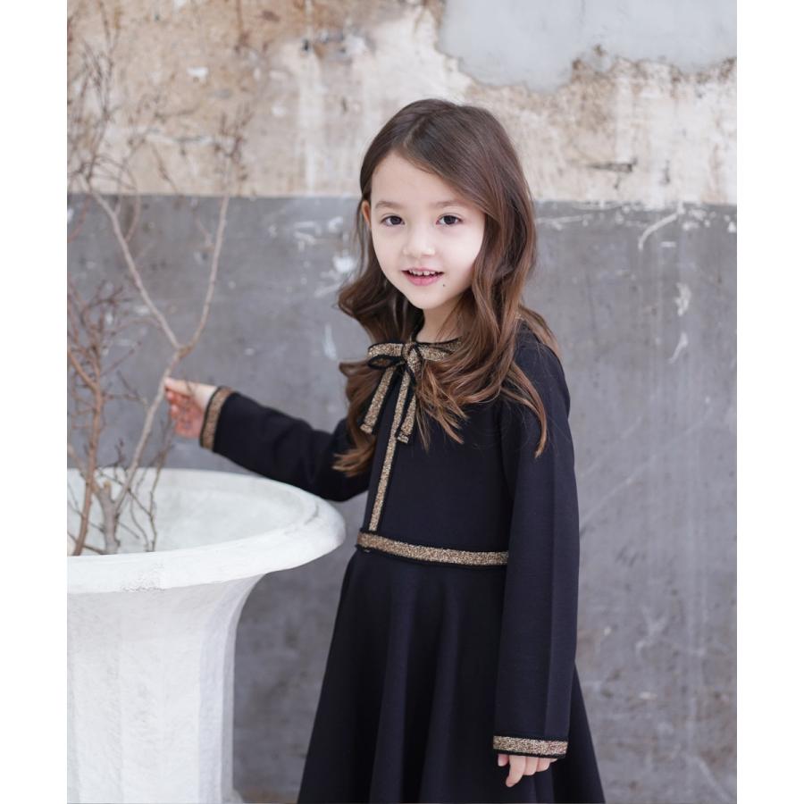 子供服 キッズ フォーマル 女の子 リボン おしゃれ ワンピース スーツ風 黒 ブラック 1602 Rora 通販 Yahoo ショッピング