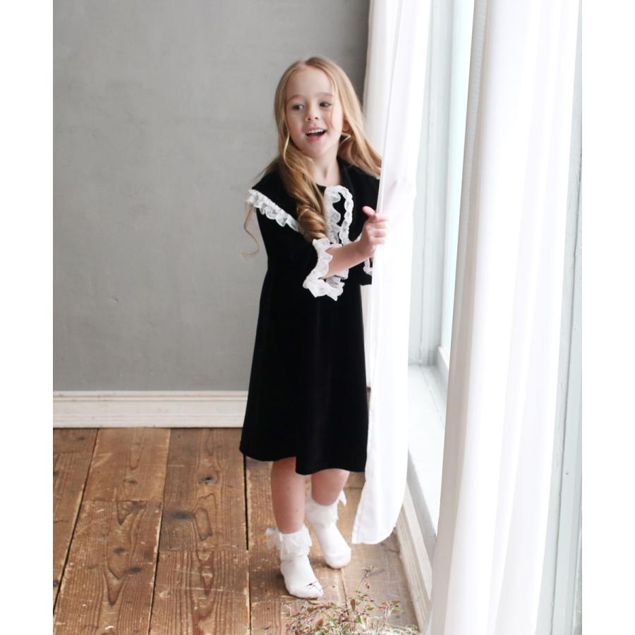 子供服 ワンピース キッズ 女の子 子供 服 長袖ワンピース 長袖 黒 ブラックおしゃれ 可愛い 1702 Rora 通販 Yahoo ショッピング