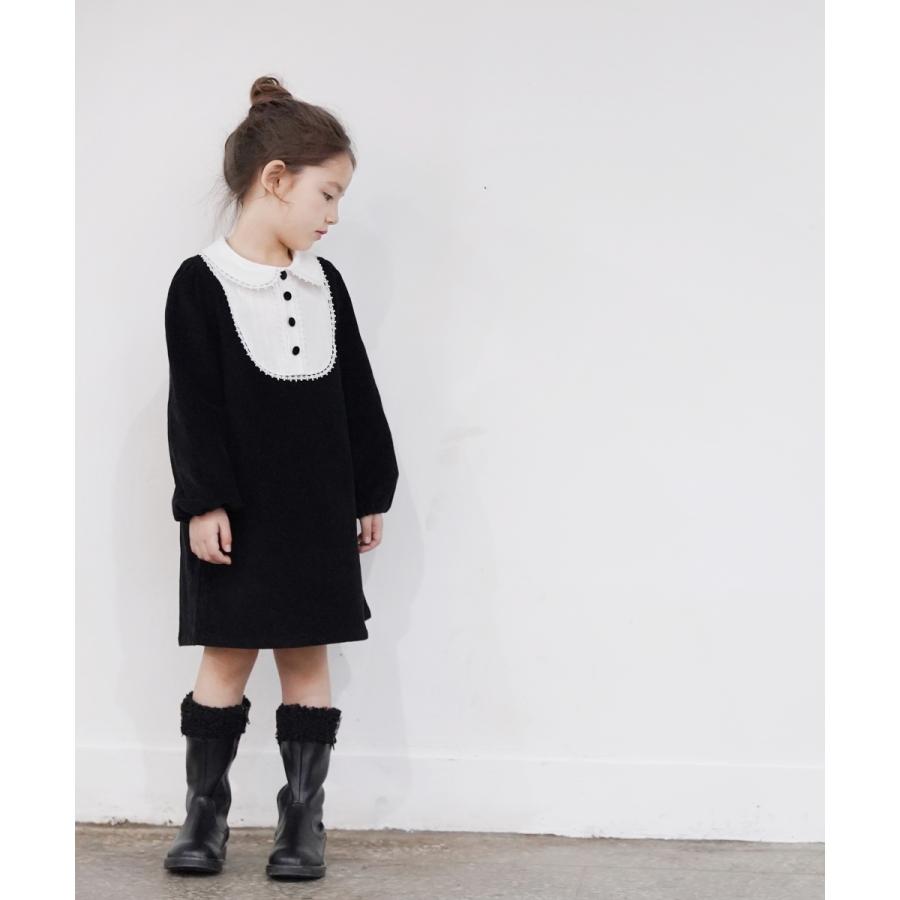 子供 ワンピース 黒 丸襟 おしゃれ 女の子 大人っぽい 子供服 冬 秋 コーデュロイワンピース 1902 Rora 通販 Yahoo ショッピング