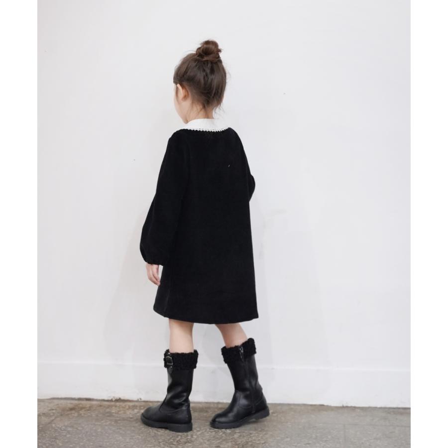 子供 ワンピース 黒 丸襟 おしゃれ 女の子 大人っぽい 子供服 冬 秋 コーデュロイワンピース 1902 Rora 通販 Yahoo ショッピング