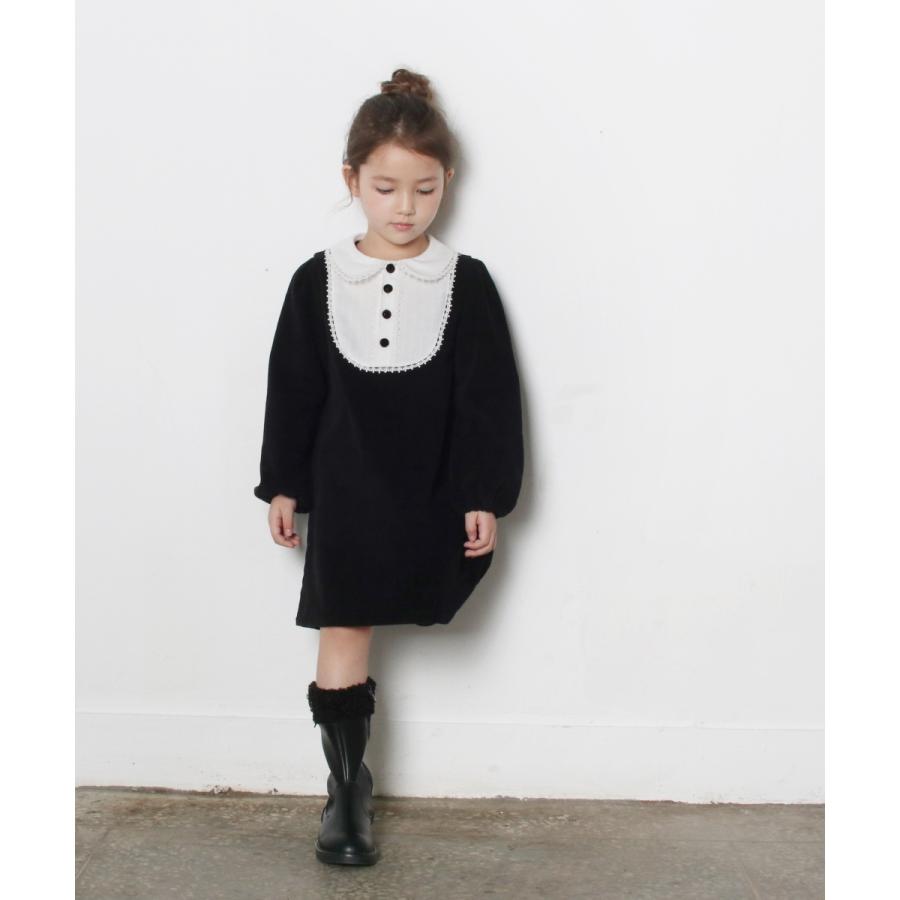 子供 ワンピース 黒 丸襟 おしゃれ 女の子 大人っぽい 子供服 冬 秋 コーデュロイワンピース 1902 Rora 通販 Yahoo ショッピング