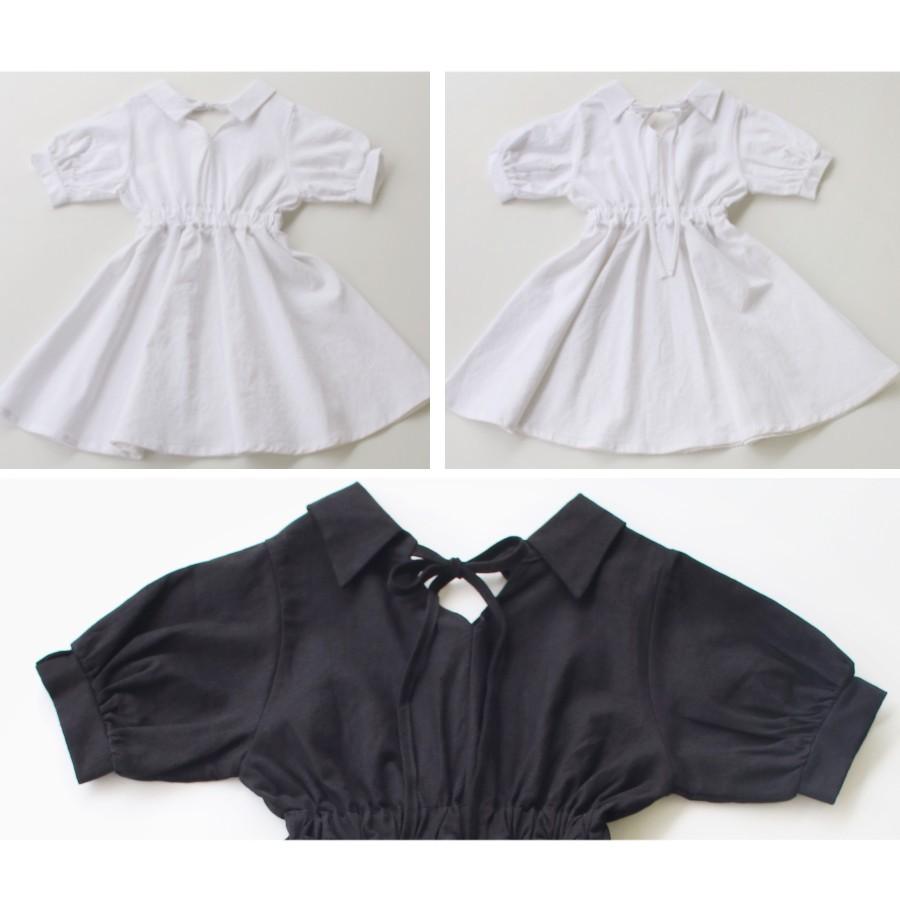 子供 リネン ワンピース 子供服 女の子 おしゃれ 大人っぽい ロング丈 リネンワンピース 黒 白 Rora 通販 Yahoo ショッピング
