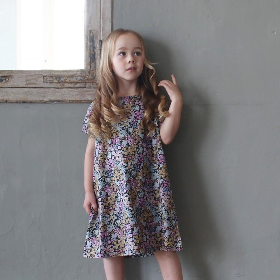 キッズ ワンピース 子供 子供服 夏ワンピ 花柄 リボン おしゃれ ナチュラル パープル グリーン 1201 Rora 通販 Yahoo ショッピング