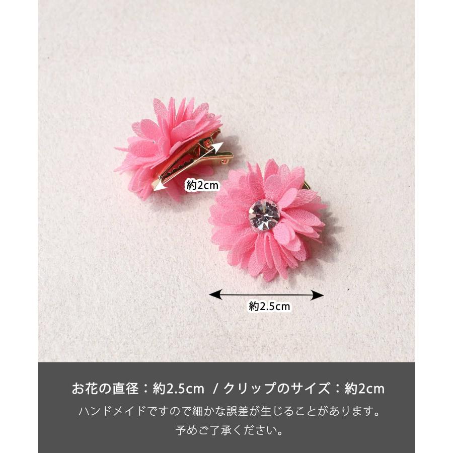 ヘアクリップ ヘアピン ミニ お花 ヘアアクセサリー フラワー 女の子  