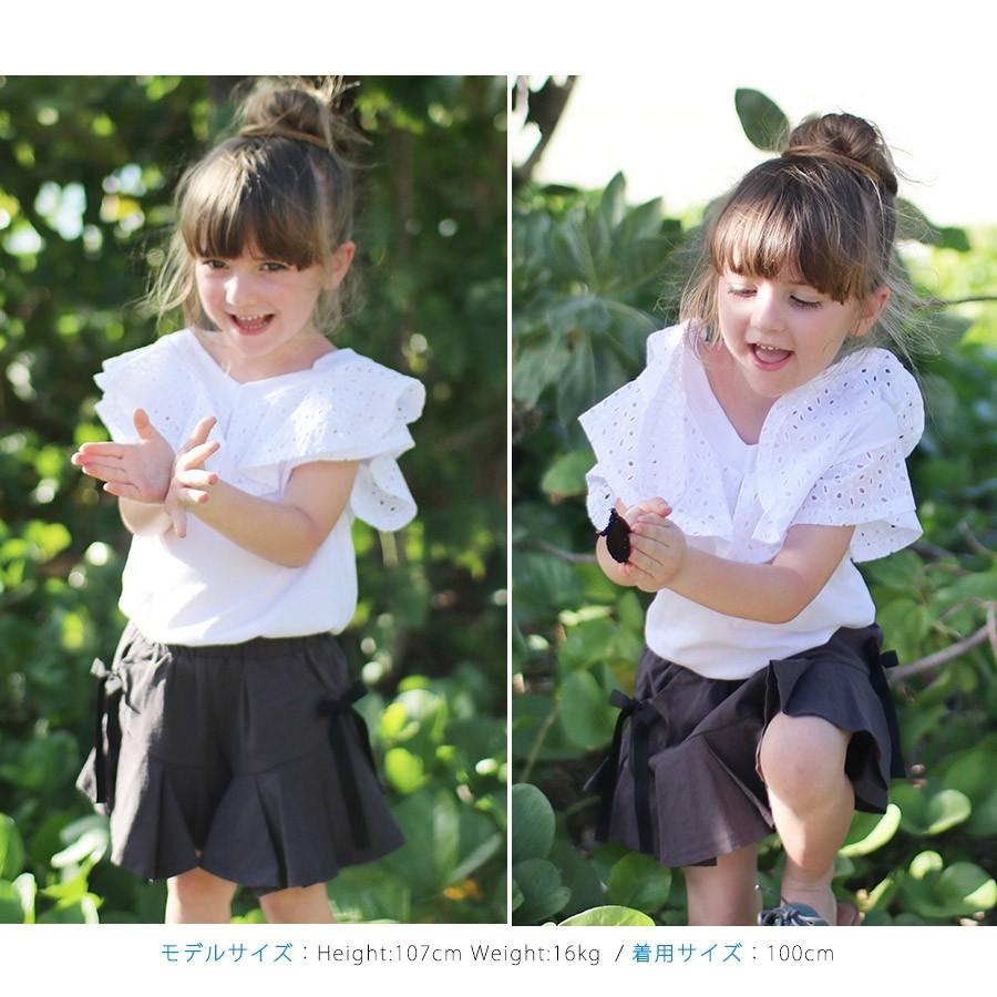 パンツ ハーフパンツ 半ズボン ショートパンツ ボトムス 女の子 キュロット 子供服 キッズ 膝丈 春 夏 茶色 100 110 1 130 140 Cc5 Rora 通販 Yahoo ショッピング