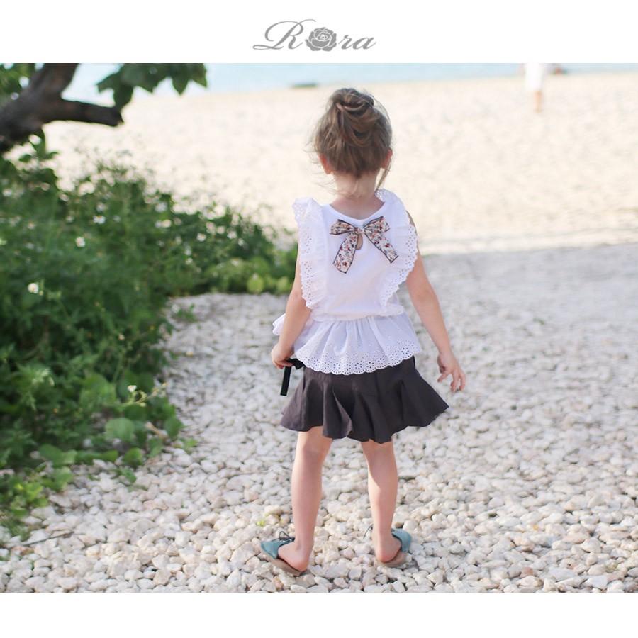 パンツ ハーフパンツ 半ズボン ショートパンツ ボトムス 女の子 キュロット 子供服 キッズ 膝丈 春 夏 茶色 100 110 120 130 140 Cc5 Rora 通販 Yahoo ショッピング