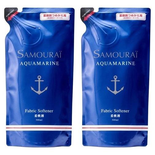 2個セット サムライ アクアマリン 柔軟剤 つめかえ用 500ml×2個 : Pink